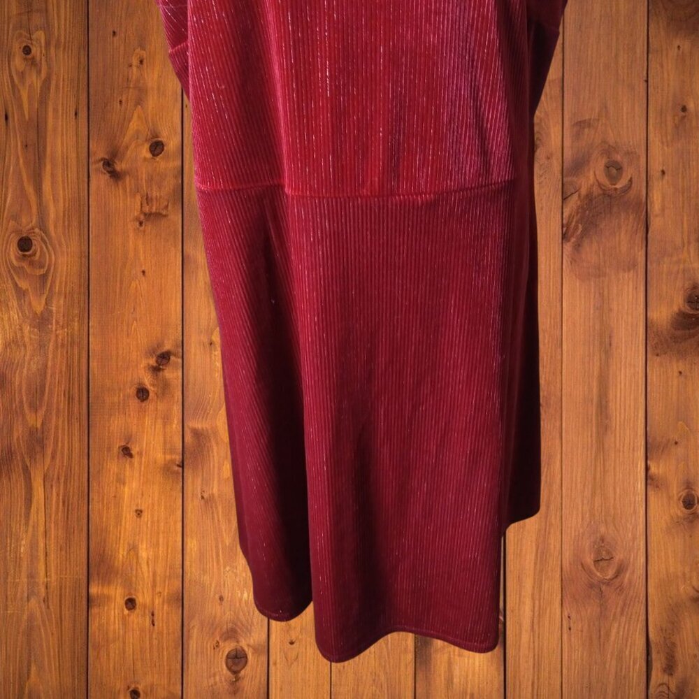 Live to be Spoiled Red Halter Dress Holiday Glitter Sleeveless Party 1X Strappy - Picture 3 of 8